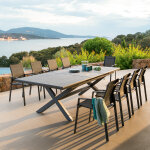 Table de jardin extensible axiome ardoise granitée 10 places - aluminium traité époxy hespéride Table de jardin extensible axiome ardoise granitée 10 places - aluminium traité époxy hespéride