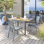 Table de jardin extensible folya eucalyptus graphite 4 places - aluminium traité époxy, certifié fsc® ... Table de jardin extensible folya eucalyptus graphite 4 places - aluminium traité époxy, certifié fsc® ...