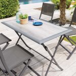 Table de jardin pliante rectangulaire azua gris smoke 4 places - aluminium traité époxy, ecp hespéride ... Table de jardin pliante rectangulaire azua gris smoke 4 places - aluminium traité époxy, ecp hespéride ...