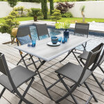 Table de jardin pliante rectangulaire azua gris smoke 6 places - aluminium traité époxy, ecp hespéride ... Table de jardin pliante rectangulaire azua gris smoke 6 places - aluminium traité époxy, ecp hespéride ...