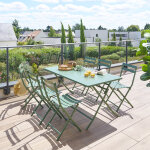 Table de jardin pliante rectangulaire greensboro vert olive 6 places - acier trait� �poxy, traitement ...
