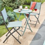 Table de jardin pliante ronde greensboro vert jade 2 places - acier traité époxy, traitement antirouille ... Table de jardin pliante ronde greensboro vert jade 2 places - acier traité époxy, traitement antirouille ...