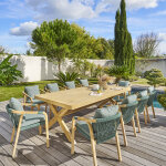 Table de jardin rectangulaire xenia acacia 10 places - certifi fsc hespride