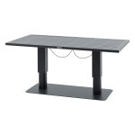 Table de jardin relevable rectangulaire salimia graphite 150 x 80 69 cm - aluminium trait� �poxy hesp�ride ...
