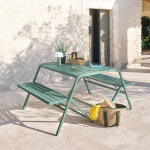 Table de pique - nique pliante pour balcon drilia vert olive 4 places - acier traité epoxy hespéride Table de pique - nique pliante pour balcon drilia vert olive 4 places - acier traité epoxy hespéride