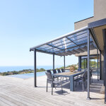 Toile de pergola enolie ardoise pour 4 x 3, 5 m - l. 285 h. 13 cm polyester hesp�ride