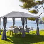 Toile de tonnelle santorini ardoise pour 4 x 3 m - polyester hesp�ride