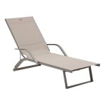 Transat bayamo noisette / caf� 5 positions - aluminium trait� �poxy, texaline hesp�ride