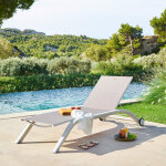 Transat jimani cacao avoine 2 roues - aluminium trait� �poxy, texaline hesp�ride