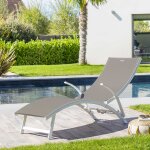 Transat samba noisette / blanc aluminium trait� �poxy, texaline hesp�ride