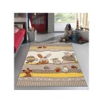 Tapis d'enfant merinos diamond kids - design animaux de la ferme - multicolore - 120 x 170 cm