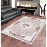 Tapis de salon classique au design oriental - sunshine - rose - 160 x 230 cm