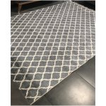 Tapis de salon moderne d�co - sunshine - gris et blanc