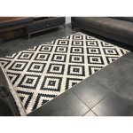 Tapis de salon moderne déco - sunshine - noir et blanc Tapis de salon moderne déco - sunshine - noir et blanc