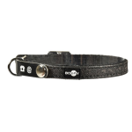 Bobby - bobby collier chat glitter avec porte - adresse lost noir 30 x 1 cm