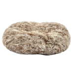 Bobby - couchage - bobby coussin oval poilu gris - 55 x 45 x 8 cm