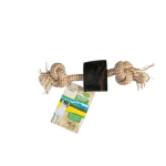 Bubimex - bubimex corne avec corde beige et marron - 25 cm