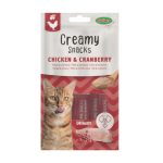 Bubimex - bubimex creamy snacks pour chat x4 poulet et cranberry - 60 gr