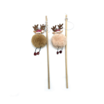 Bubimex - bubimex jouet chat canne a p�che peluche renne xl marron - 70 cm