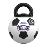 Bubimex - jouet chien - bubimex ballon sauteur de foot avec poigne blanc et noir -  30 cm