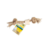Bubimex - jouet chien - bubimex os avec corde beige et blanc - 25 cm