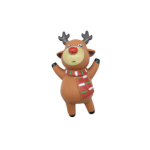 Bubimex - bubimex jouet chien renne vinyle marron - 12 cm