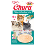 Churu - inaba friandise cr�meuse chat poulet & crabe - 4 x 14 gr