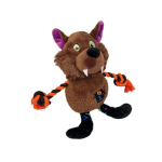 Croci - croci jouet chien peluche loup - garou et corde marron - 30 cm