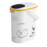 Curver - verseuse chien pet dinner dog 10 litres blanc / noir / jaune
