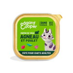 Edgar & cooper - edgard & cooper aliments humides chat adulte agneau poulet p�t�e sans c�r�ales - 85 ...
