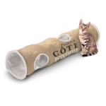Europet - couchage chat - d&d tunnel pura vida brun et blanc - 120 x 25 cm Europet - couchage chat - d&d tunnel pura vida brun et blanc - 120 x 25 cm