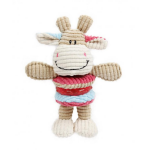 Europet - jouet chien - europet peluche cow play beige et rose - 21 x 15, 5 cm