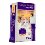 Feliway - feliway aliments complmentaires chat happy snack poulet - 24 x 15 g
