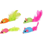 Flamingo - jouet chat - flamingo souris x1 - 10 x 2, 5 x 2 cm - coloris al�atoire