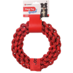 Flamingo - jouet chien - flamingo jouet vokas corde anneau rouge et noir -  25 cm