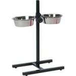 Flamingo - support porte - gamelles chien en h double l flamingo
