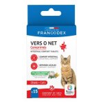 Francodex - compl�ment alimentaire pour chat et chaton vers o net - 15 comprim�s