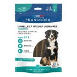 Francodex - friandises chien - francodex lamelles � m�cher dentaires pour grands chiens x15