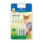 Francodex - soin chat - francodex pipettes antiparasitaires insectifuges chats plus de 2 kg - 4 x 1 ml ...