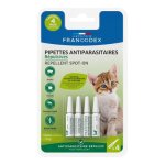 Francodex - soin chat - francodex pipettes antiparasitaires insectifuges chatons moins de 2 kg - 4 x ...