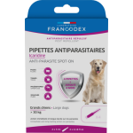 Francodex - soin chien - francodex pipettes antiparasitaires spcial grand chien icaridine - 4 x 5 ml ...
