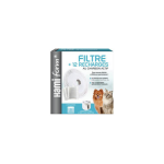 Hamiform - distributeur chat - hamiform support filtre  charbon + 12 recharges