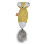 D&d home - jouet chat - rocco cuddle jaune - 40 x 11 x 10 cm