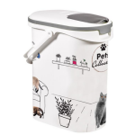 Keter - distributeur chat - pet collection verseuse blanc et noir - 10 l
