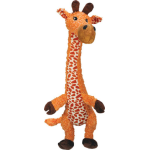 Kong - jouet chien kong peluche girafe orange taille l