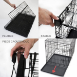 Lucky dog - lucky dog caisse pliable chien avec portes coulissantes dwell m / l - 91 x 61 x 69 cm