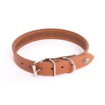 Martin sellier - martin sellier collier chien cuir cognac orange flash - taille 22 / 47