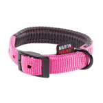 Martin sellier - collier droit confort pour chien coloris rose - 1, 6x35 cm
