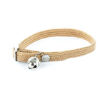 Martin sellier - collier lastique pour chat beige