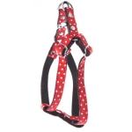 Martin sellier - harnais baudrier pois pour chien coloris rouge - xs